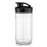 WMF 61.3022.2117 Drinkfles, 300 ml, kunststof, zwart, transparant