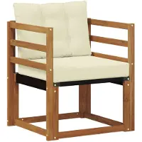 vidaXL Buitensofa Massief Acacia Hout Natuurlijk en Crème