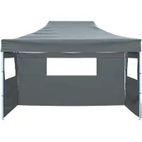 vidaXL Partytent 280 x 410 x 315 cm, antraciet, Oxford-stof