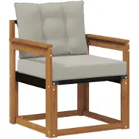 vidaXL Buitensofa Massief Acacia Hout Natuurlijk en Licht Grijs