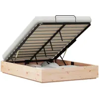vidaXL Ottoman bedframe met opbergruimte Naturel 150 x 200 cm