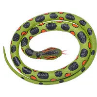 PADU slang Anaconda junior 117 cm rubber groen/zwart