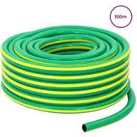 vidaXL Tuinslang 5-laags Groen en Geel 19 mm PVC