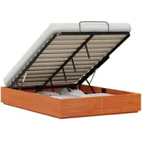 vidaXL Ottoman bedframe met opbergruimte Wasbruin 120 x 200 cm