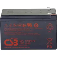 CSB GPL 12120 GPL12120F2 Loodaccu 12 V 12 Ah Loodvlies (AGM) (b x h x d) 151 x 100 x 98 mm Kabelschoen 6.35 mm Onderhoudsvrij, Geringe zelfontlading