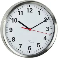 TFA-Dostmann 60.3529.02 Wandklok Zendergestuurd 22 cm x 45 mm Aluminium Slepend uurwerk (geluidsloos), Energiebesparingsfunctie