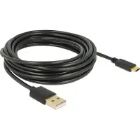 DeLOCK 83669 USB-kabel USB 2.0 USB-A stekker, USB-C stekker 4.00 m Zwart