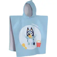 Bluey Poncho / Badcape, Hoera - 60 x 120 cm - Katoen