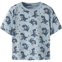Name it Shirt 'NMMValther' navy / opaal / oranje / wit