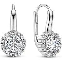 Ti sento Dames Oorbellen - 925 zilver - Zirconia wit - 78056ZI