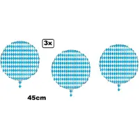 Partyxplosion 3x Folieballon Oktoberfest (45 cm) - NIET standaard geleverd met helium of lucht - Festival Thema feest bierfeest party evenement Apres ski party Bavaria