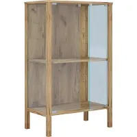 VCM Glasvitrine stehend Jensol M – Vitrinenschrank mit ESG-Sicherheitsglas, moderne Standvitrine, Glasfront & Seitenteile, platzsparende Kommode, ca. 80 x 60 x 35 cm
