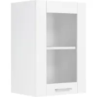 Hioshop Colura keuken bovenkastje 40 cm 1 glazen deur wit.