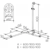 Keuco Plan Care - Handgreep met douchestang 80x126cm, met douchehouder, chroom 34915019611