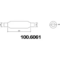 ASSO 100.6061 Uitlaat middendemper