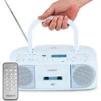 Medion DRX-1 Plus Boombox (draagbare DAB+ & FM-radio, Bluetooth, cd-speler, MP3, cassette, hoofdtelefoonaansluiting, stereo, AUX, netstroom & batterijen) blauw