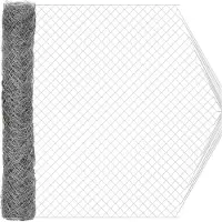 vidaXL Kettinglinkheining Gegalvaniseerd 2 x 10 m Glas