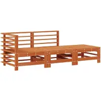 vidaXL Sectie Sofa Eenheden 3 Stuk Waskleur Bruin Massief grenenhout