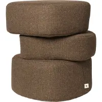 Ferm Living Plyo Staple zitpoef Donkerbruin