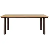 Ferm Living Atura Eettafel 200 x 90 | Dark Chocolate|Natural Oak Veneer