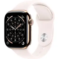 Apple Watch Series 11 gps + Cellular - 42mm titanium Case Light Blush Sport Band M/l Smartwatch Gold