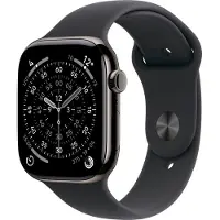 Apple Watch Series 11 gps + Cellular - 46mm titanium Case Black Sport Band S/m Smartwatch Slate