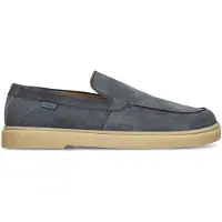 Manfield Blauwe suède loafers | Maat 46