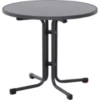 Garden N47121 Tuintafel Staal, Melamine Antraciet (mat), Lei, Antiek