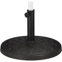 Relaxdays parasolvoet - zwaar - voor 38-50 mm stok - Ø 50 cm - gietijzer look - tuin