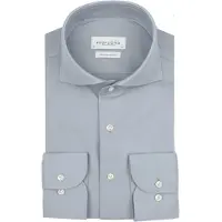 Profuomo Lange mouwen overhemd Japanese knitted turquoise