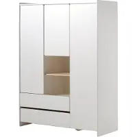 Vipack Kiddy Kledingkast 3-deurs - Wit