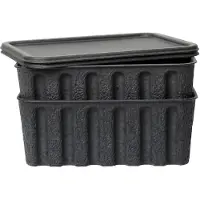 Ferm Living Opbergbox Paper Pulp Box Large Charcoal (Set van 2)