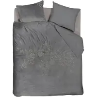 Beddinghouse Dekbedovertrek Arya Grijs Polyester-200 x 200 / 220 cm | 2-Persoons