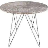 Fonq Webby Bijzettafel Ø 55 cm - Grijs / Chroom