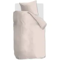 Ambiante Cotton Uni dekbedovertrek - Eenpersoons - 140 x 200/220 cm - Licht roze