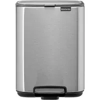 Brabantia Bo, 4 liter, Rechthoekig, RVS, RVS, Kunststof, Pedaal