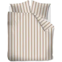 Vt wonen Dekbedovertrek vtwonen Fun Stripe Naturel Katoen-240 x 200 / 220 cm | Lits-Jumeaux