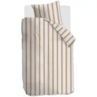 Vtwonen Fun Stripe dekbedovertrek - Eenpersoons - 140 x 220 cm - Naturel