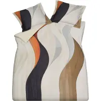 Vandyck Dekbedovertrek Curva Cream Tan Satijn-140 x 200 / 220 cm | 1-Persoons