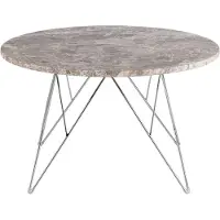 Fonq Webby Salontafel Ø 80 cm - Grijs / Chroom
