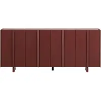 Fonq WOOOD x Basu Dressoir Grenenhout B 200 cm - Bordeauxrood