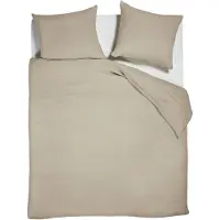 Beddinghouse Mist dekbedovertrek - Tweepersoons - 200 x 200/220 cm - Zand