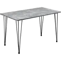 En.casa Eettafel Bordeaux 120x70x75 cm MDF en staal betonlook
