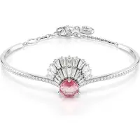 Swarovski Idyllia armband 5680298 zilver roze | sieraden voor dames, elegante oceaan stijl met kristallen en zirkonia