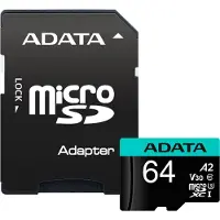 ADATA Geheugenkaart - - AUSDX64GUI3V30SA2-RA1 - 64 GB - Micro SDXC - IPX7 waterdicht