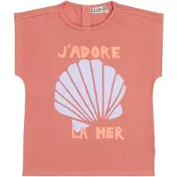 Tumble 'n dry T-shirt oudroze Meisjes Katoen Ronde hals Printopdruk - maat 110