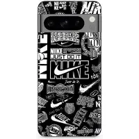 MANIACASE Hoes voor Google Pixel 8 Pro Nike air logo Download Nike Graffiti Zwart en wit