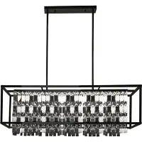 Toolight Kristallen hanglamp - luxe zwart design - 85 x 86.5 cm - energiezuinig