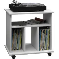 VCM Retal wandkast retro voor LP-platenrek 4 plankenwit.