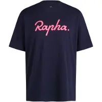 Rapha - Cotton T-Shirt Large Logo - T-shirt M, blauw
